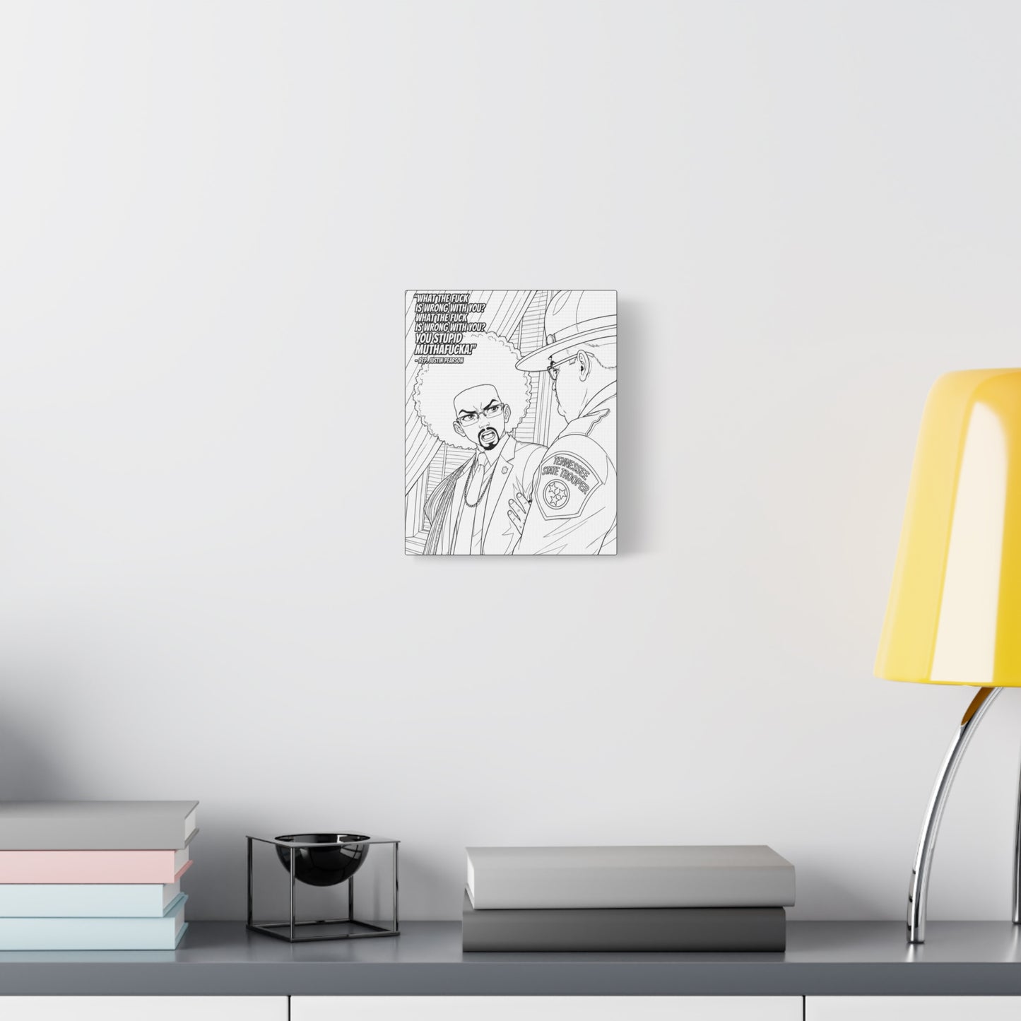 Paint It Yourself, Ten Toes Down | Justin Pearson — Afro Artist Confrontation Matte Canvas Print