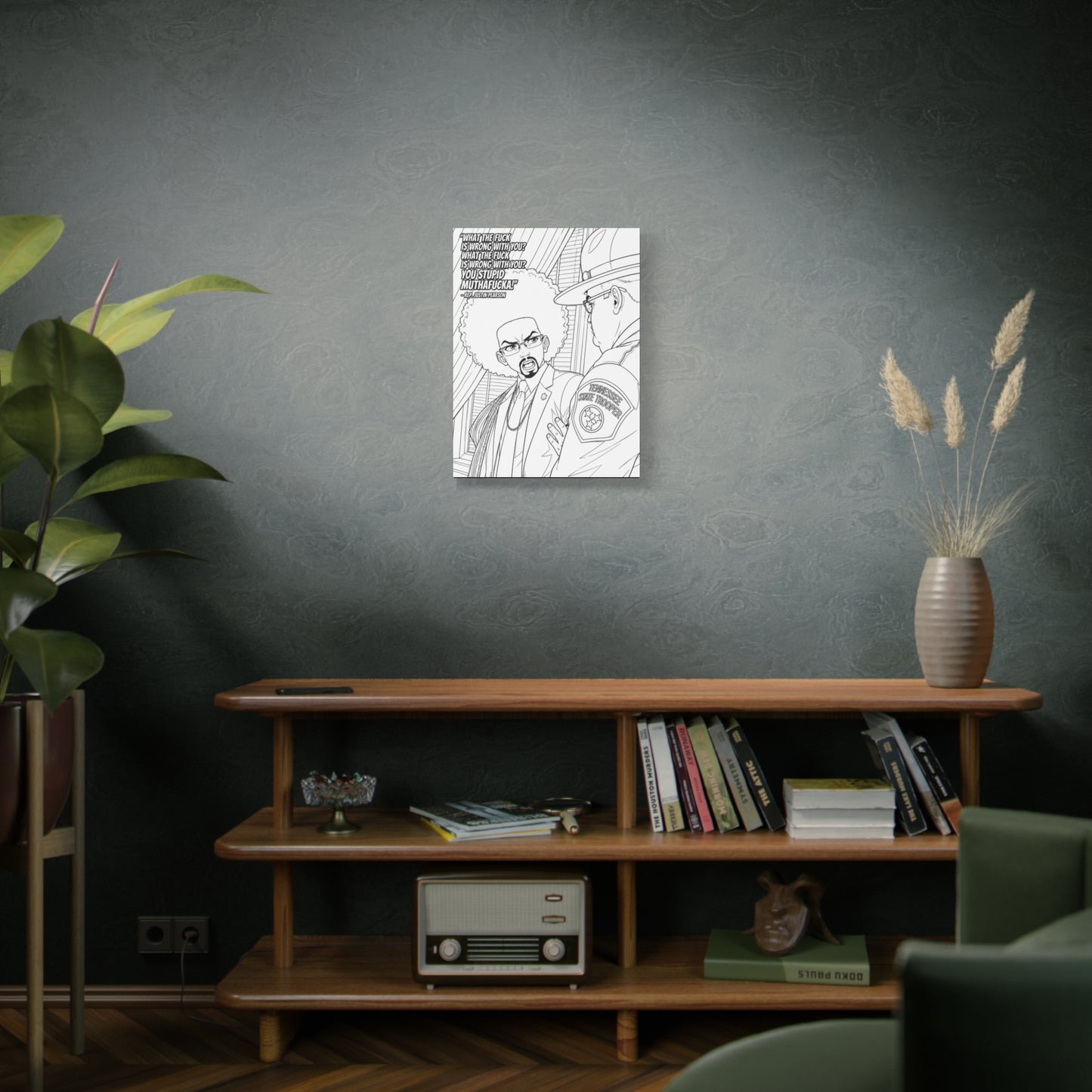 Paint It Yourself, Ten Toes Down | Justin Pearson — Afro Artist Confrontation Matte Canvas Print