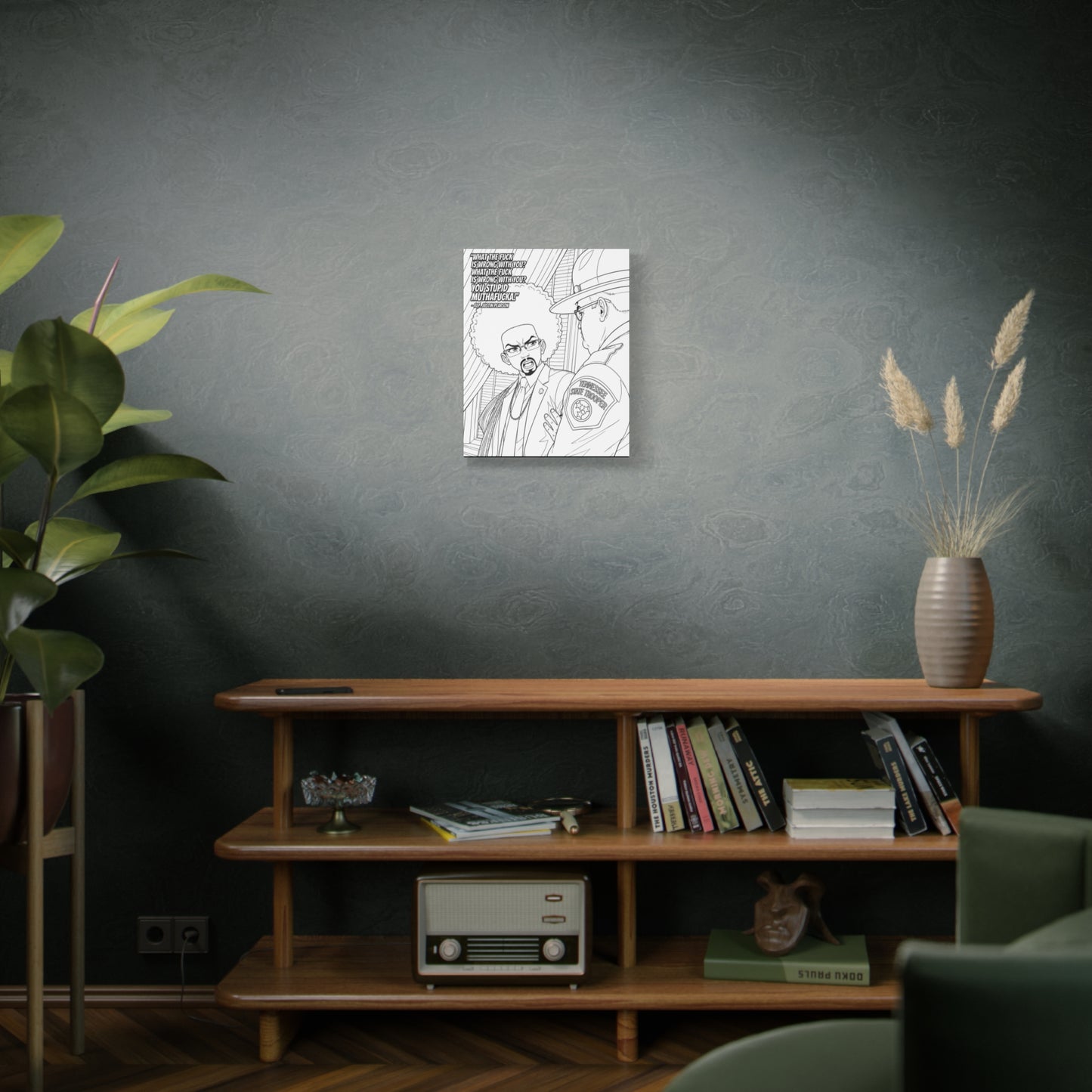 Paint It Yourself, Ten Toes Down | Justin Pearson — Afro Artist Confrontation Matte Canvas Print