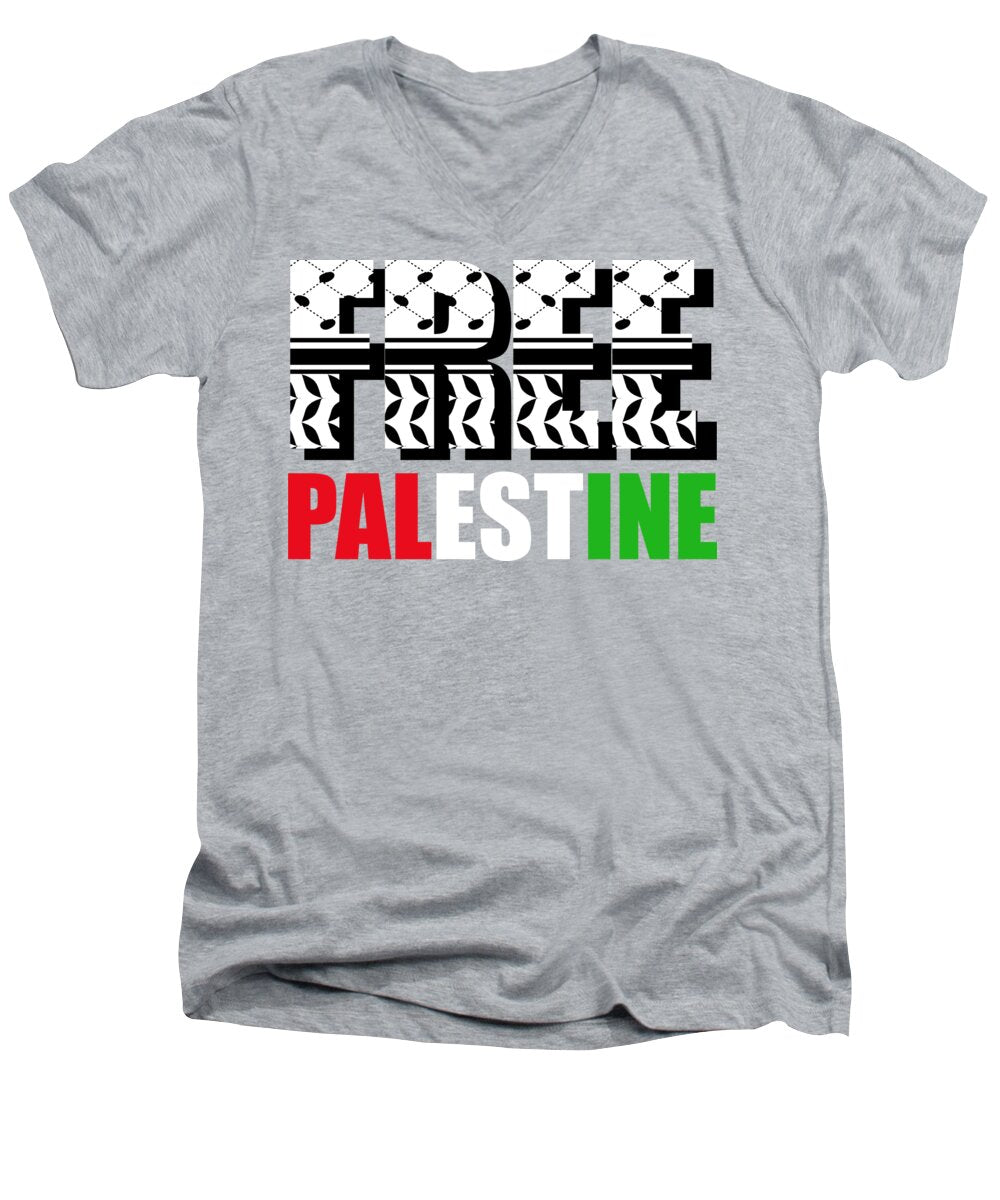 Free Palestine - Men's V-Neck T-Shirt