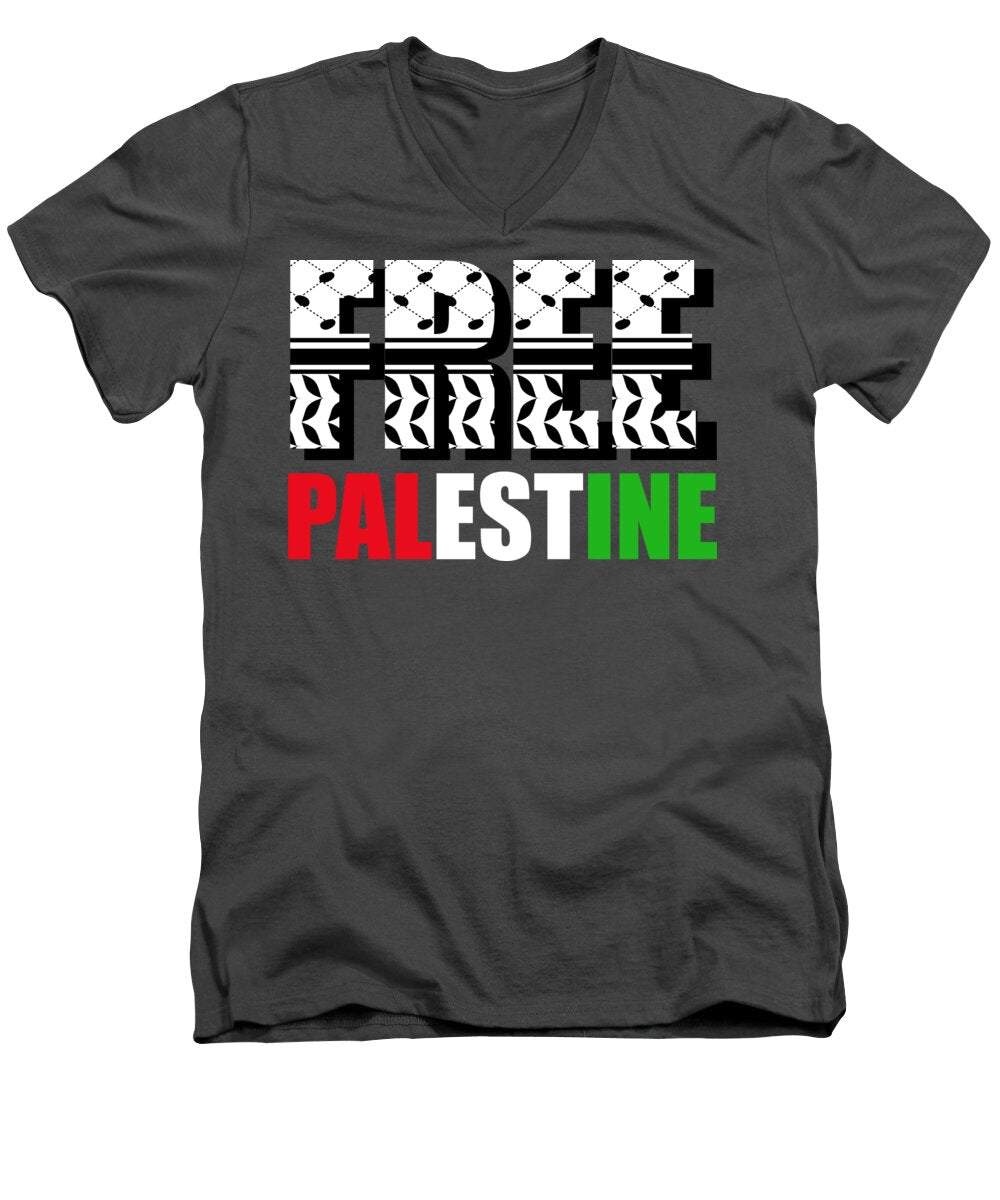 Free Palestine - Men's V-Neck T-Shirt