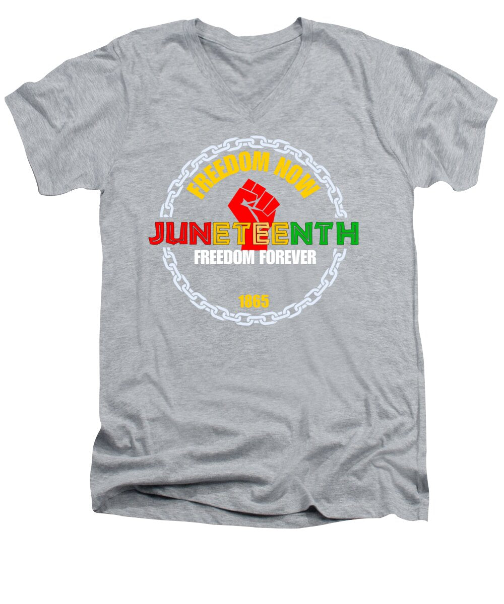 Juneteenth - BLACK - Men's V-Neck T-Shirt