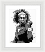 Serena Williams The GOAT - Framed Print