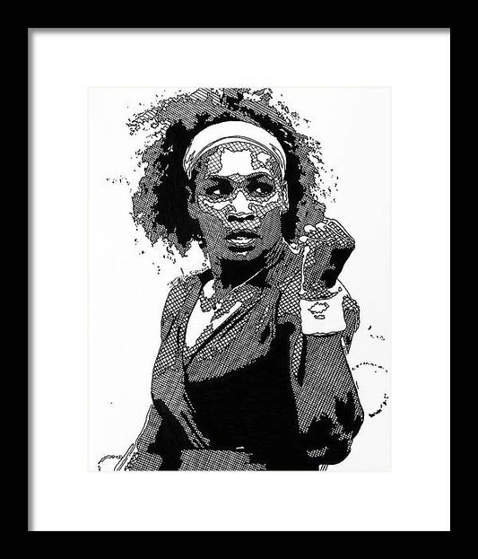 Serena Williams The GOAT - Framed Print