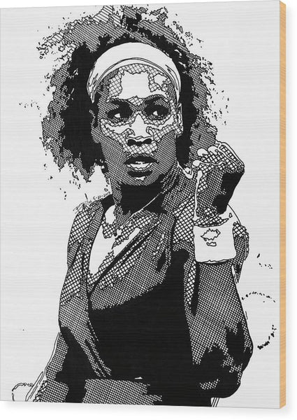 Serena Williams The GOAT - Wood Print